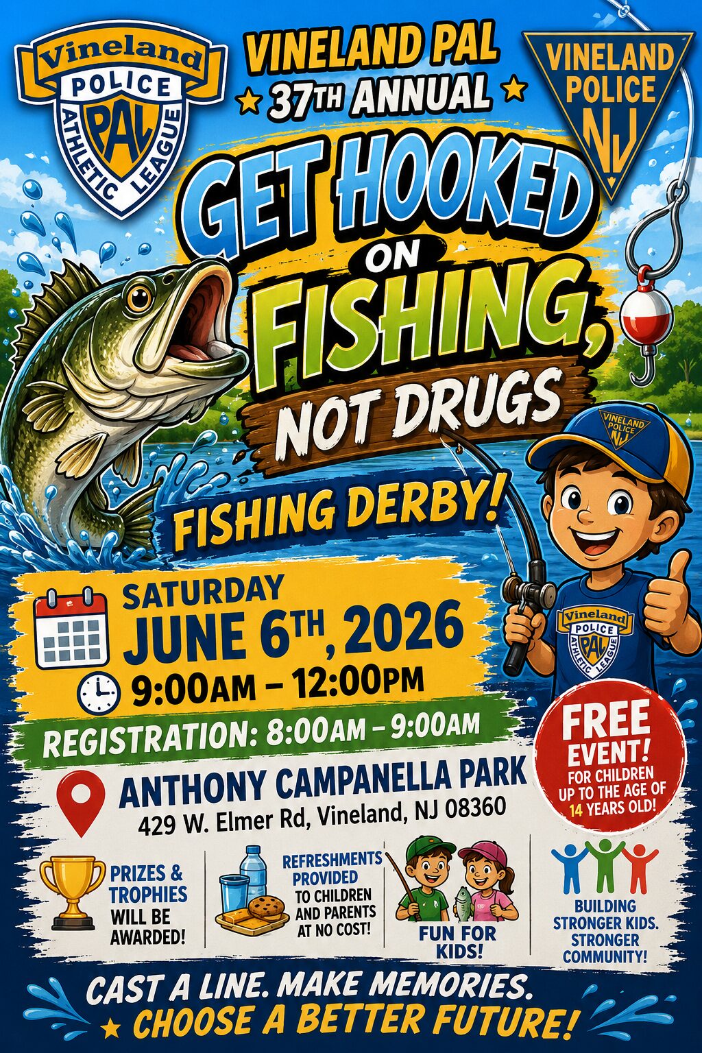 Vineland PAL Fishing Derby 2026 flyer
