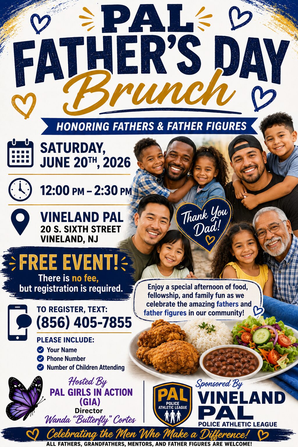 Vineland PAL Father's Day Brunch flyer